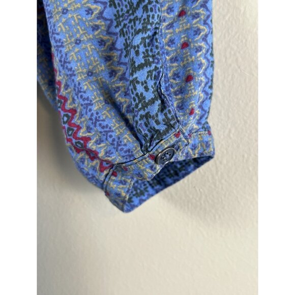 Prana Women’s Bluebell Inka Long Sleeved Blouse Top Sz Medium Boho Peasant - Picture 3 of 7